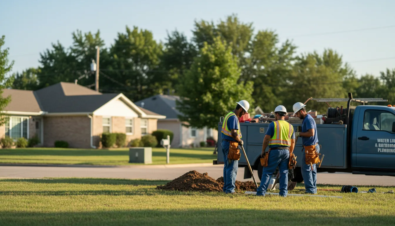 Residential water line and bathroom plumbing service in Cygnet, OH